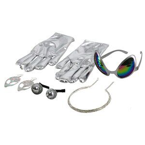Alien Accessory Kit — Glasses, Head Clips, Necklace, Gloves, Earrings